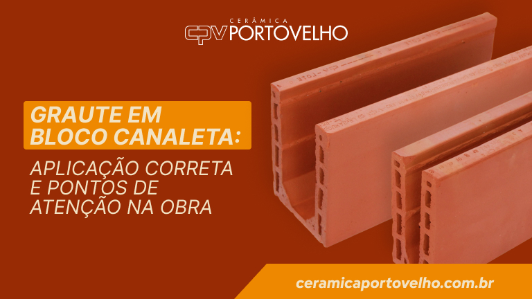 graute bloco canaleta aplicação